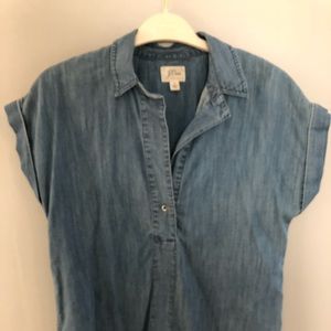 JCrew Short Sleev Denim Shirt